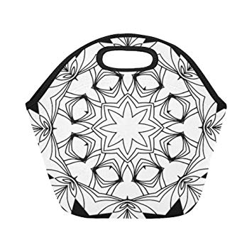 355x355 insulated neoprene lunch bag drawing hand drawn design