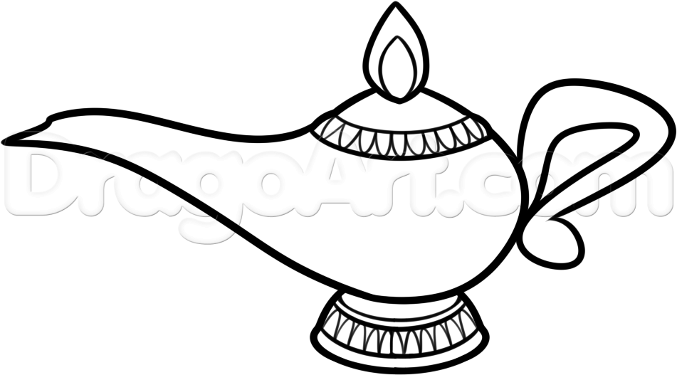 951x527 Huge Collection Of 'magic Lamp Drawing' Download More Than