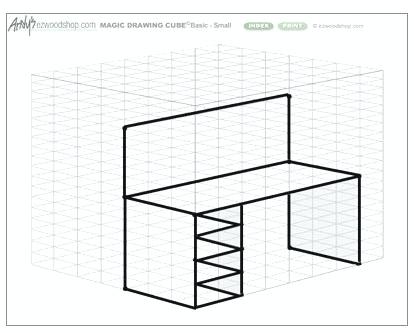 414x333 Large Cube Template Prettier Magic Drawing Cubes Sketch Draw