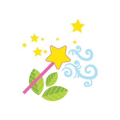 416x416 Magic Wand Drawing Premium Clipart