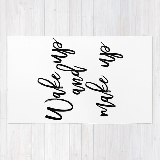 550x550 Motivational Print, Wake Up And Makeup, Printable Art, Bathroom
