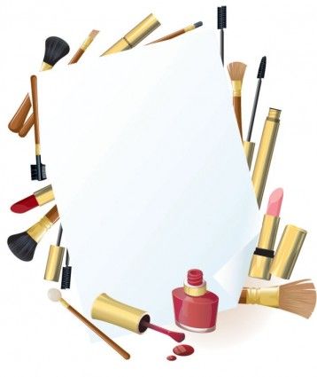 358x425 Daily Cosmetics Vector Photoshop Makeup Illustration