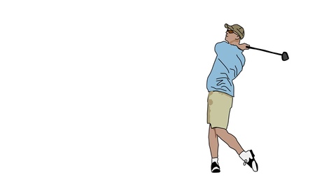 480x270 Animated Drawing Of Man Making Driving Golf Swing Hi Res