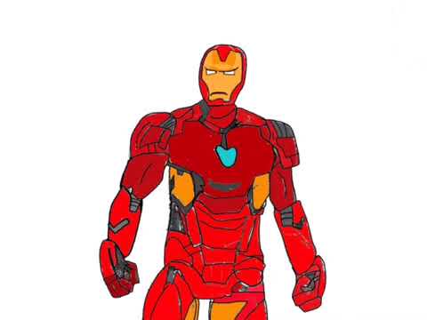 480x360 Avengers End Game Digital Iron Man Drawing