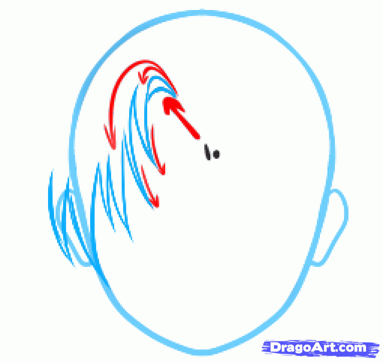 765x725 How To Draw Anime Hair, Draw Manga Hair, Step