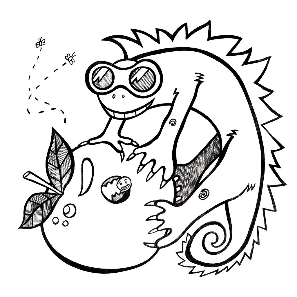 1024x1024 zono and max burroughs', cameleon and maggot, cartoon