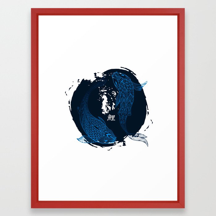 700x700 Hand Drawn Koi Fish Japanese Carp Line Drawing With Brush Stroke