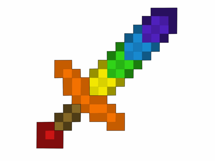 728x546 How To Draw A Minecraft Sword