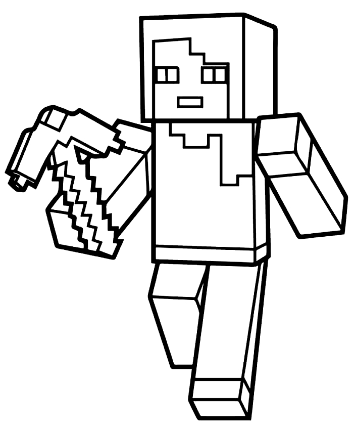 701x850 Drawing Of Villico Di Minecraft Coloring Page
