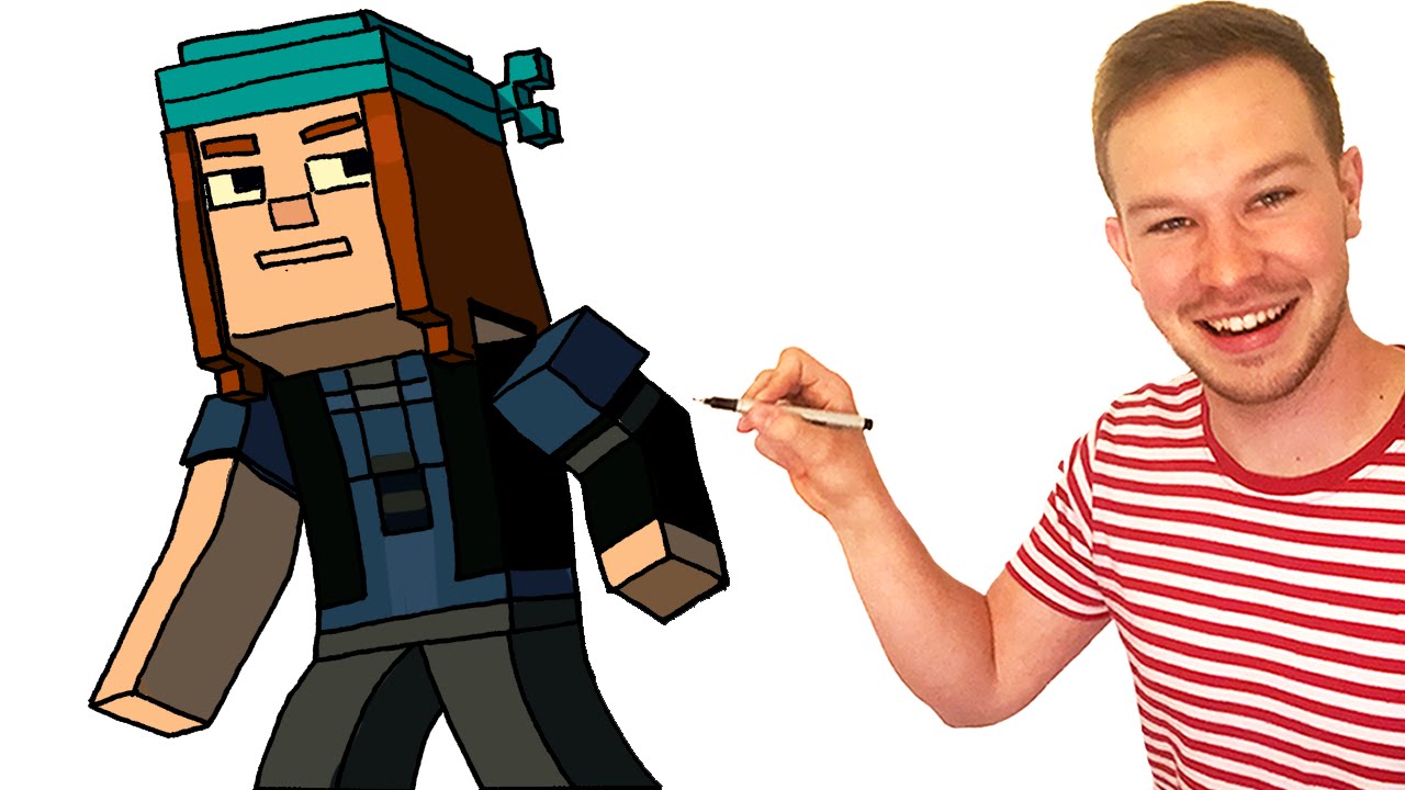 1280x720 how to draw petra from minecraft story mode kids art lesson