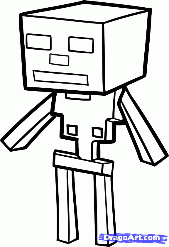 576x842 how to draw a minecraft skeleton, minecraft skeleton, step
