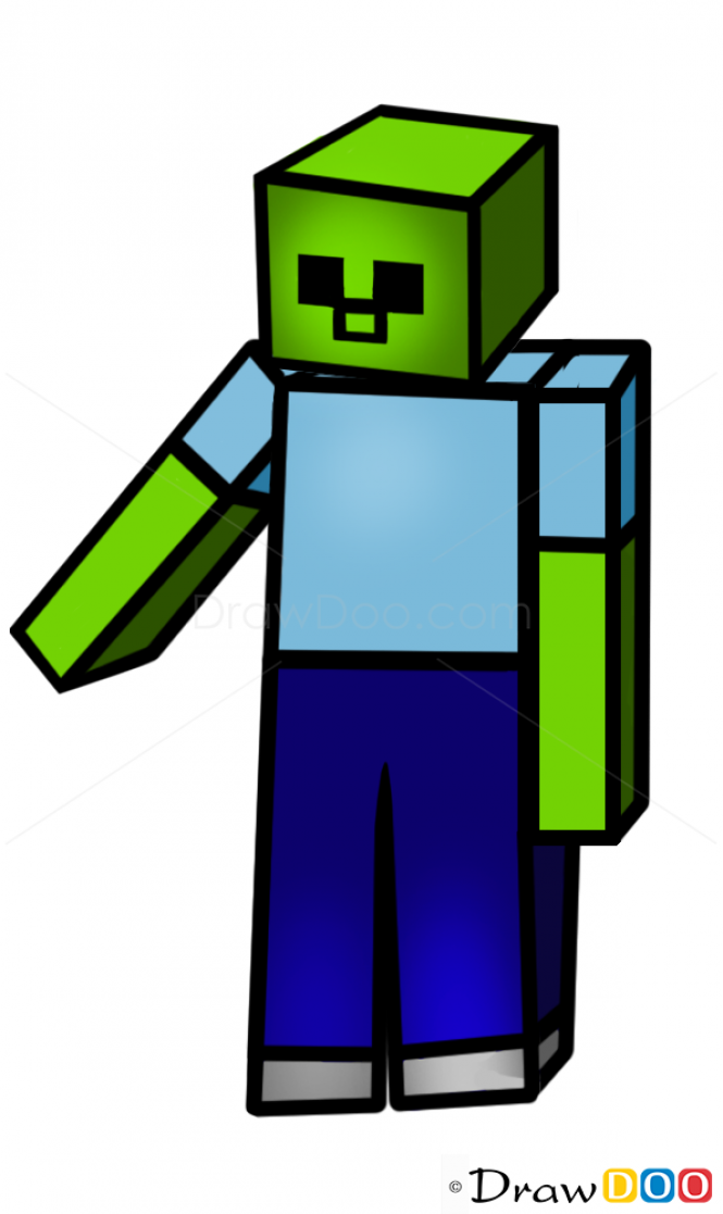 665x1117 how to draw a minecraft zombie, how to draw minecraft characters