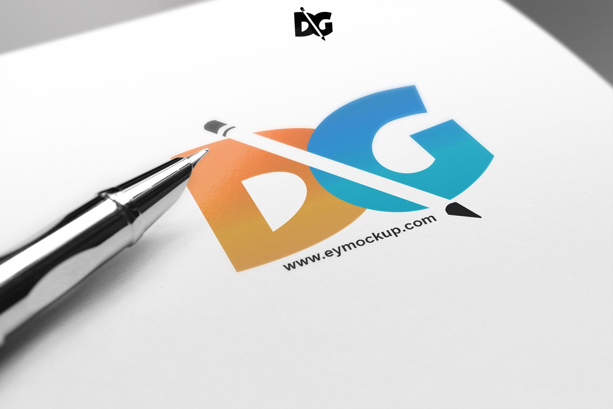 2000x1335 Clean Logo Mockup Presentation Pen