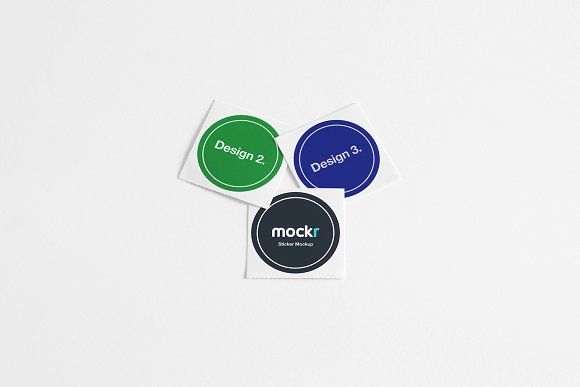 580x387 Realistic Sticker Mockup