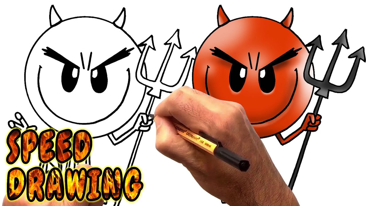 1280x720 How To Draw Devilicious From The Emoji Movie
