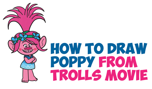 500x294 How To Draw Poppy From The Dreamworks Trolls Movie