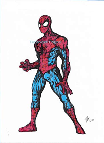 364x500 Spider Man Original Drawing Handmade
