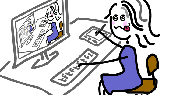 555x312 The Animated Woman Self Portrait To Infinity!