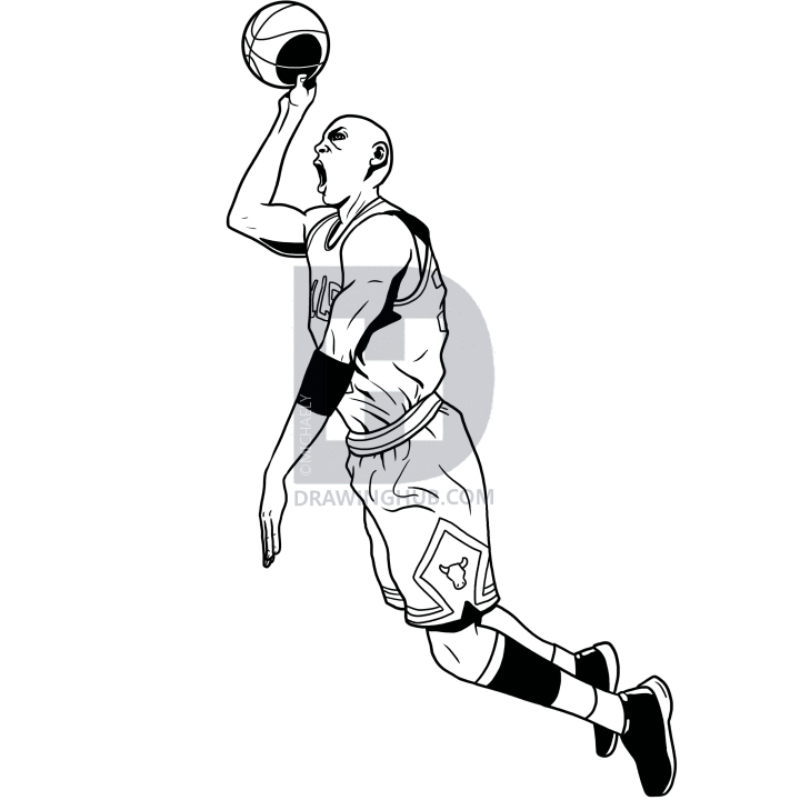 720x720 How To Draw Michael Jordan, Step