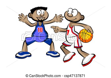 450x319 Two Basketball Players Isolated Over White Conceptual Vector