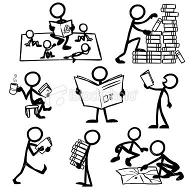 380x380 Stickfigures Reading Drawing The Line Stick Figure Drawing