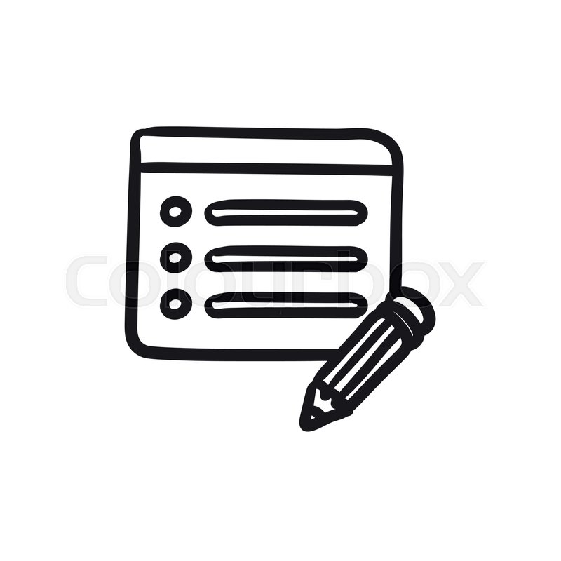 800x800 Taking Note Vector Sketch Icon Stock Vector Colourbox