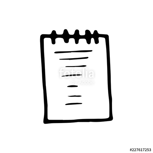 500x500 Notepad Icon Sketch Isolated Object Stock Image And Royalty Free