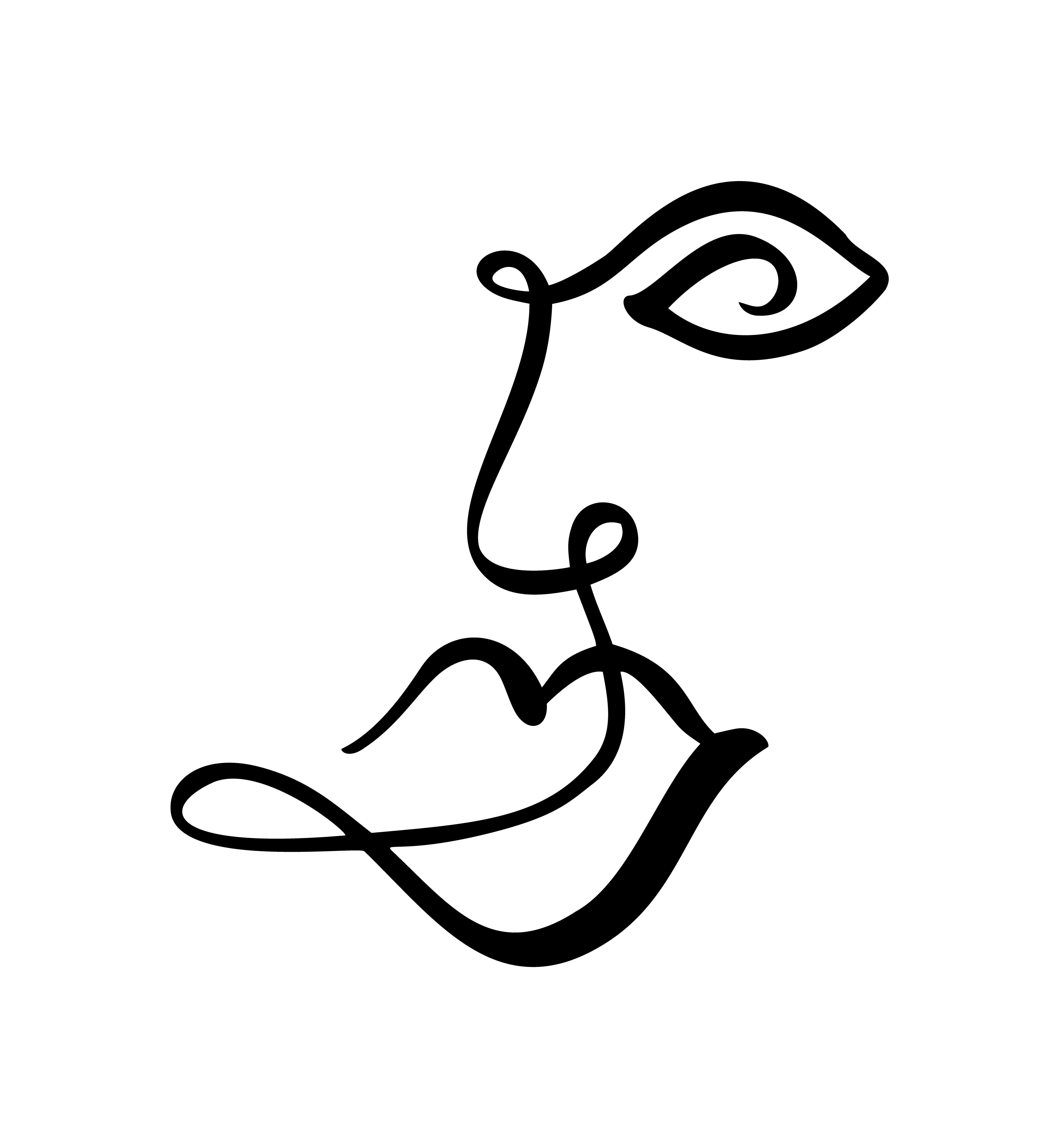 5071x5500 Continuous Line, Drawing Of Woman Face, Fashion Minimalist Concept