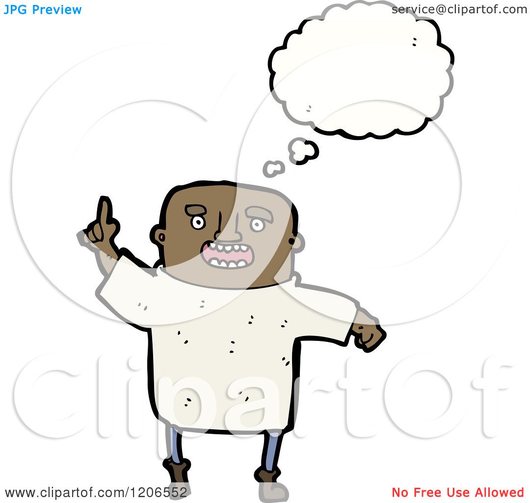 1080x1024 Cartoon Of A Black Man Thinking