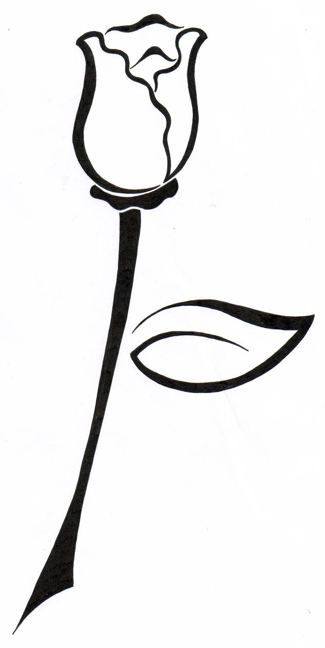 634x1261 Simple Rose Tattoo