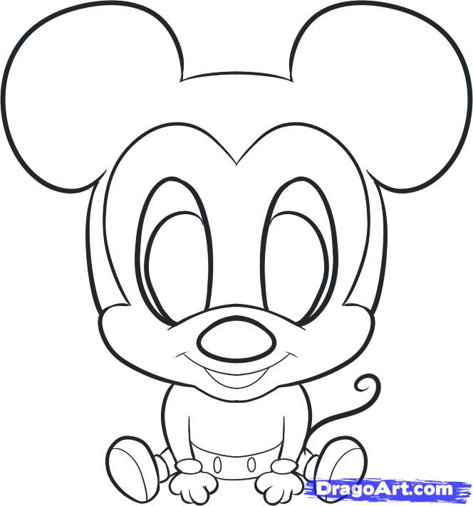 664x711 How To Draw A Baby Girl Step