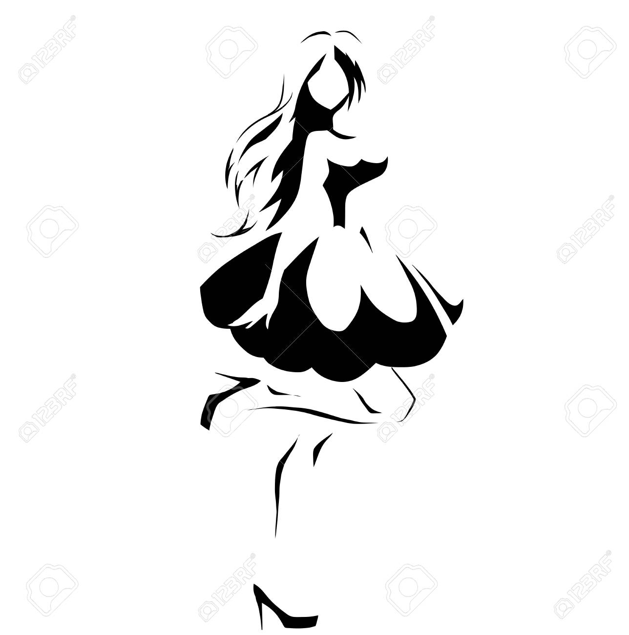 1288x1300 Huge Collection Of 'outline Drawing Of A Woman' Download More