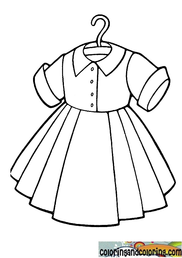 595x842 Drawing Of Dresses Coloring Pages