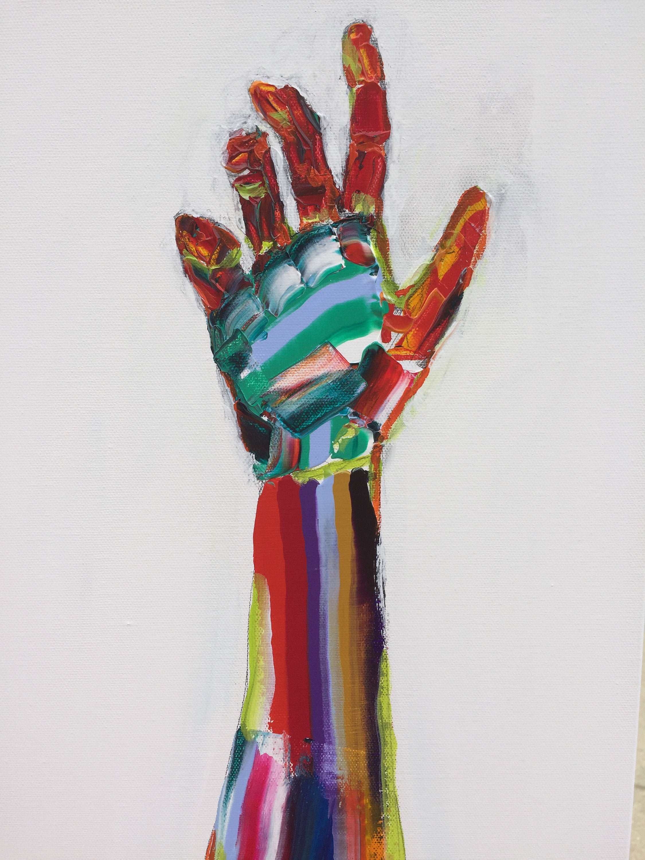 2250x3000 Lateralus Acrylic On Canvas Painting Of A Hand Reaching Up Etsy