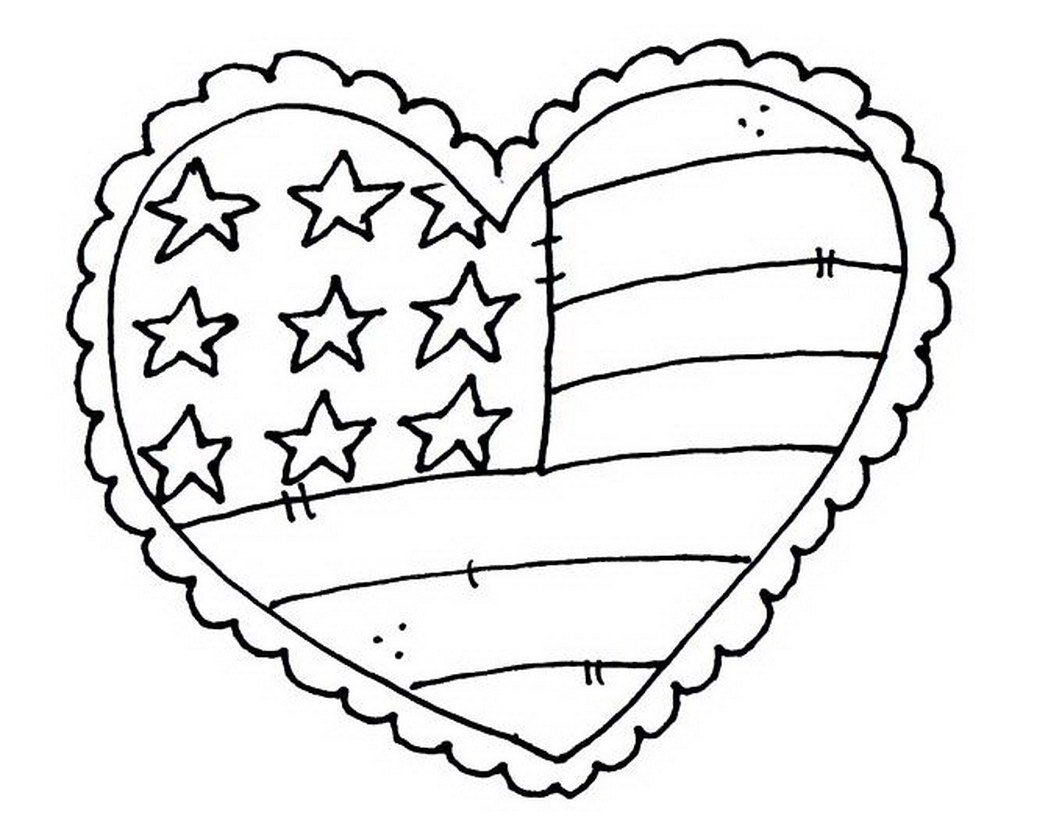1048x818 Heart With Ribbon Coloring Pages Printable Coloring