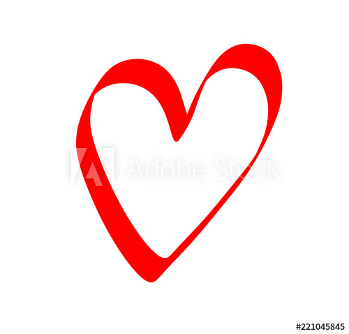 500x479 Ribbon Heart Vector Illustration, Value, Feelings, Sign Drawing