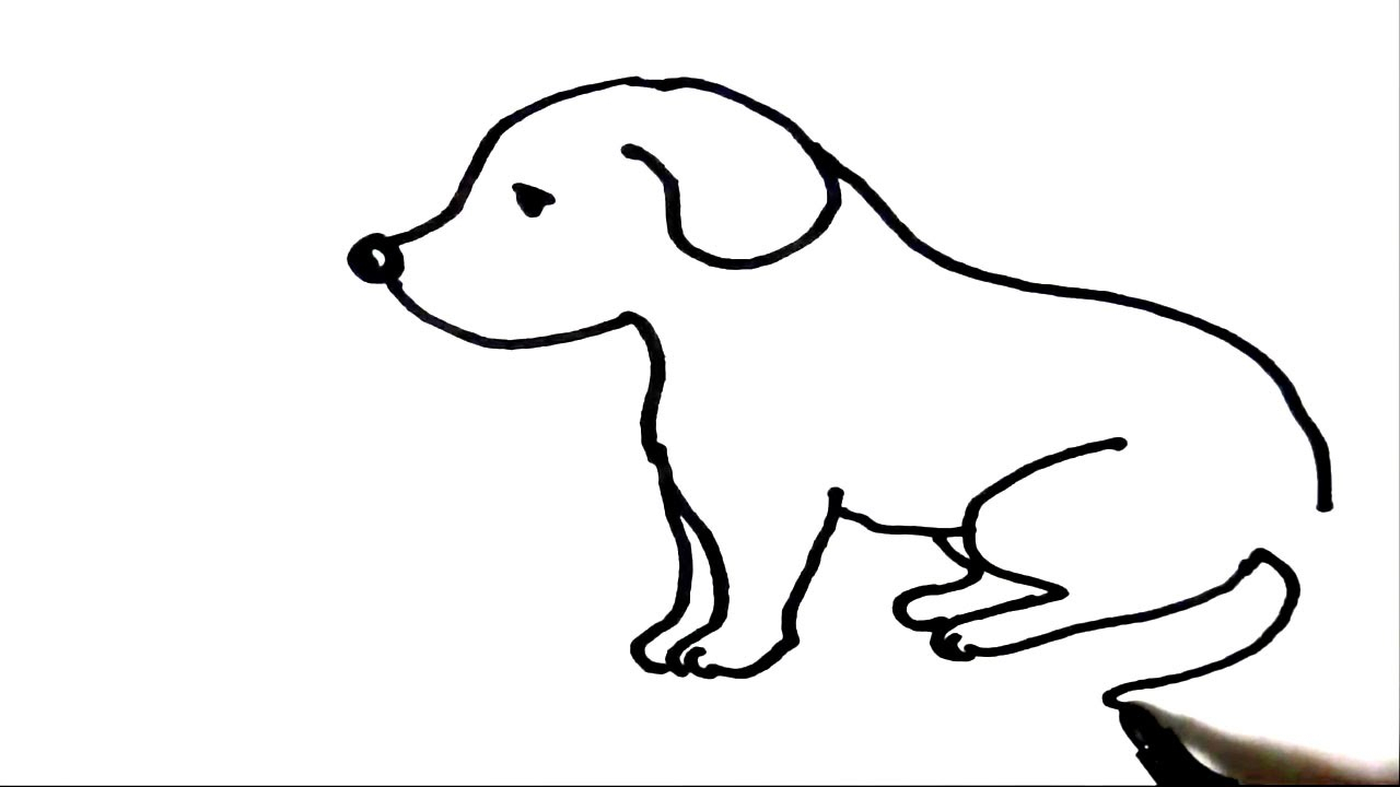 1280x720 Kid Drawing Of A Dog And How To Draw Puppy Stepstep For Children