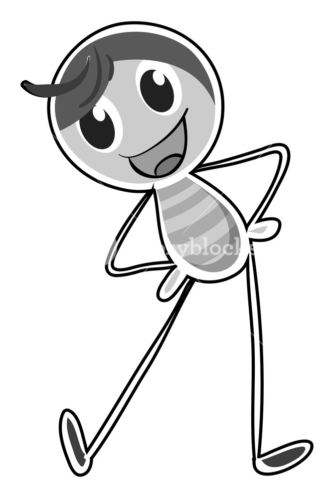 670x1000 Sketch Of A Kid Smiling Illustration Royalty Free Stock Image