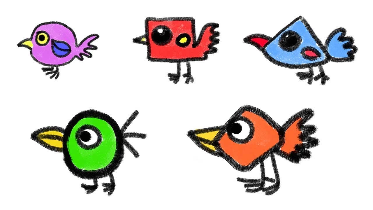1280x720 Bird Drawing For Kid How To Draw Bird How To Draw Birds