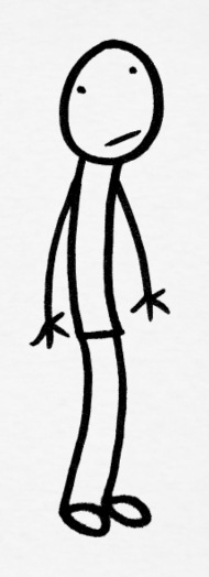 190x524 Idiotfest Stick Man Standing Mens Shirt