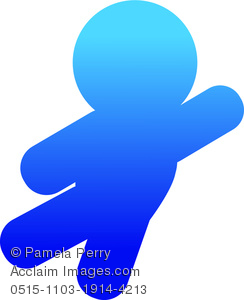 244x300 Clip Art Image Of An Icon Of A Man Swimming Or Reaching Out