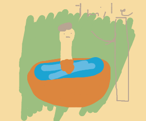 300x250 Very Tall Person In Swimming Pool