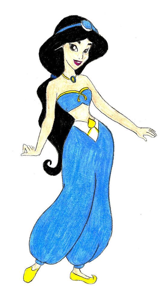 550x984 How To Draw Disney Princess Jasmine From Aladdin Steps
