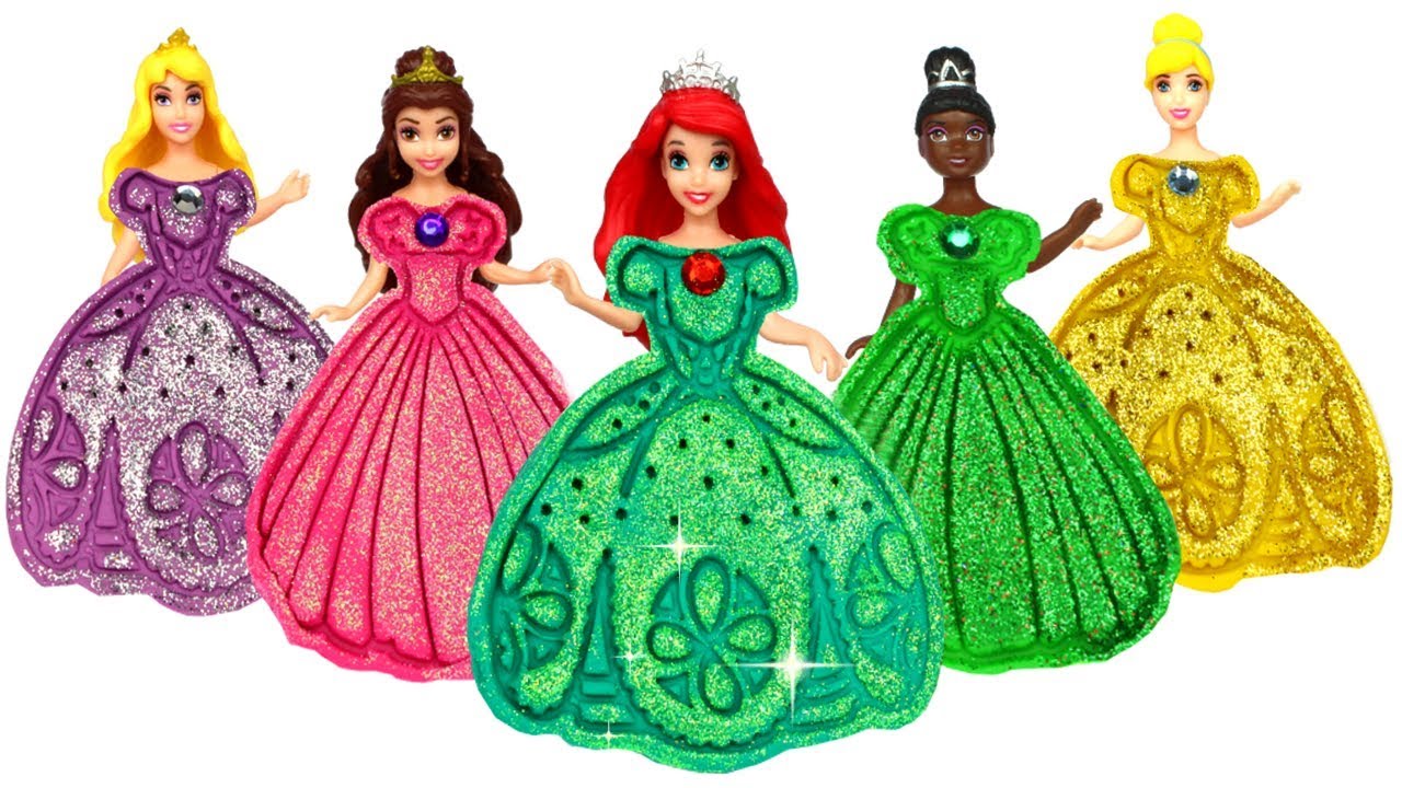 1280x720 Play Doh Dresses Magiclip Dolls With Ariel Belle Aurora Baby