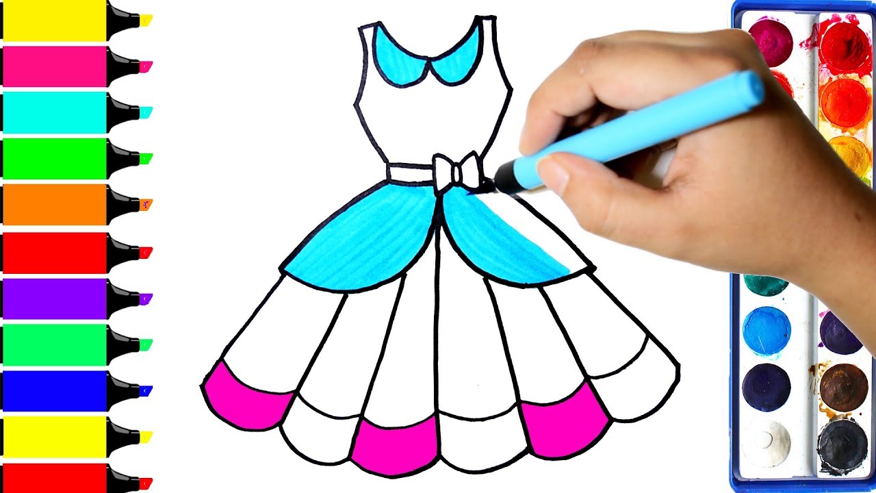 1280x720 Pretty Dress Coloring