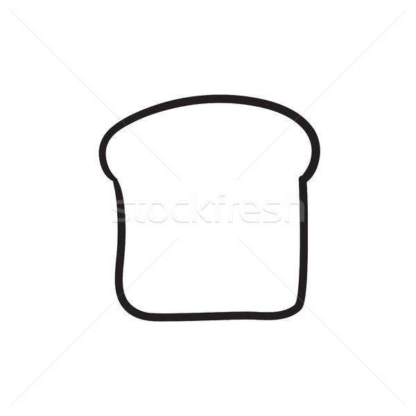 600x600 single slice of bread sketch icon vector illustration andrei