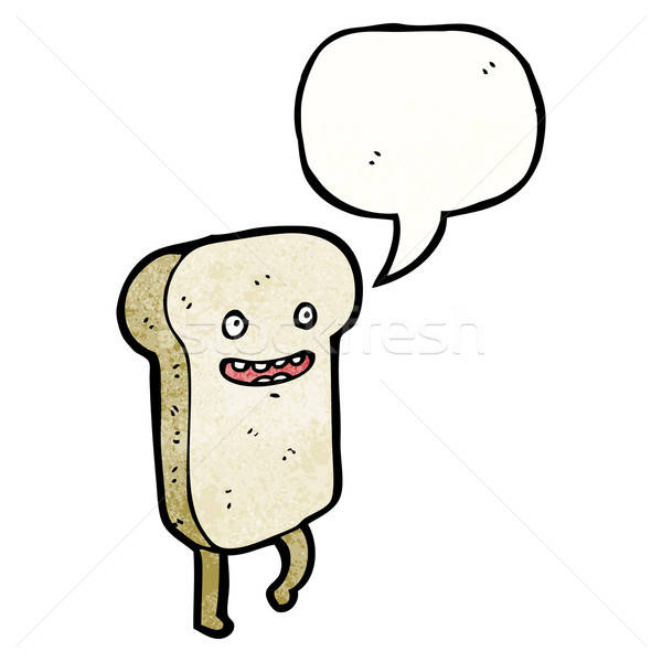 600x600 Slice Of Bread Cartoon Character Vector Illustration