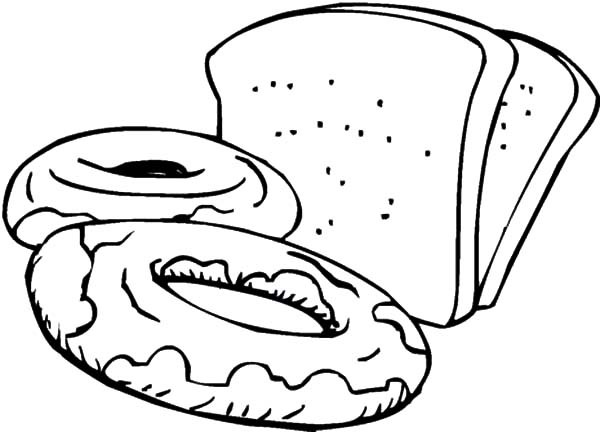 600x432 Bread Slice Coloring Page, Bread Coloring Page