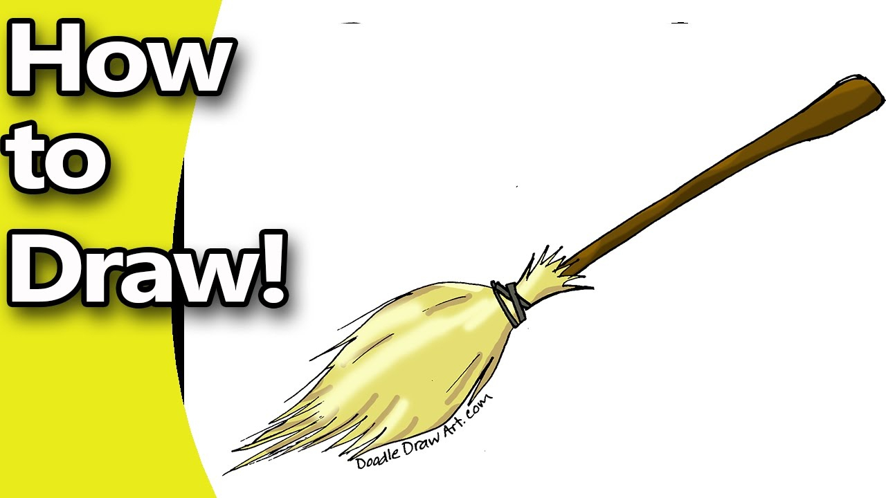 1280x720 witch broom drawing how to draw a witches broom stepstep with free