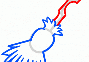 300x210 witch broom drawing step how to draw a witch broom
